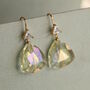 Champagne Yellow Art Deco Bridal Earrings, thumbnail 6 of 6