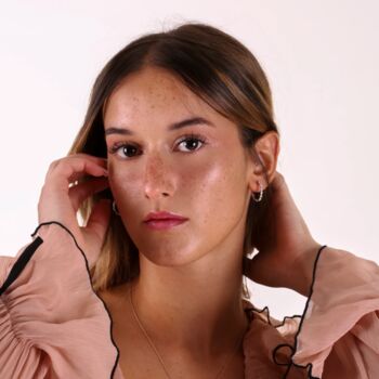 Created Brilliance Rose Lab Grown Diamond Hoop Earrings, 6 of 10
