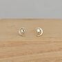 18ct Gold Plated Moon And Star Stud Earrings, thumbnail 1 of 2
