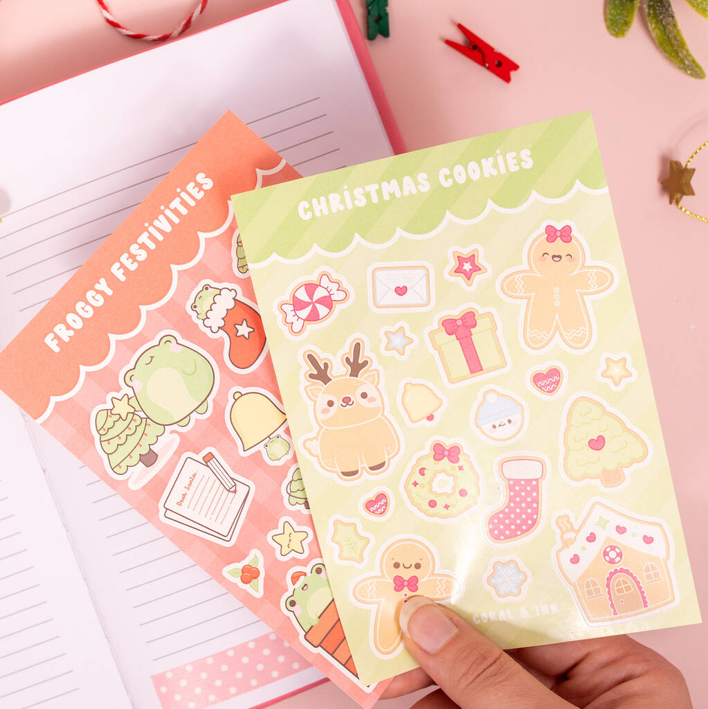 Cute Christmas Planner Sticker Sheets Stocking Filler, 1 of 4