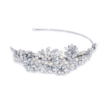 Crystal And Pearl Vintage Inspired Bridal Headband, 2 of 12