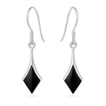 Sterling Silver Onyx Drop Earrings – 20mm X 9mm, 6 of 6