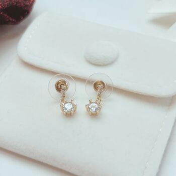 Gold Plated Crystal Drop Earrings – Elegant Gift For Her, 2 of 4