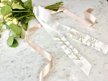 Personalised Wedding Bouquet Ribbon, 3 of 5