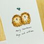 Personalised Hedgehogs In Love Handmade Card, thumbnail 3 of 6