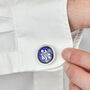 Sixpence Enamel Coin Cufflinks, thumbnail 4 of 5