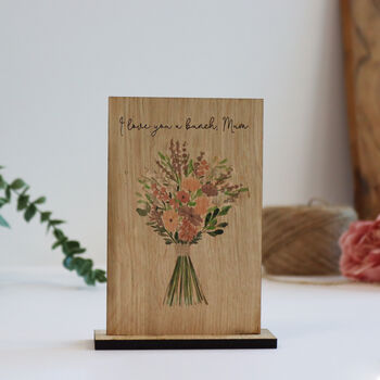 Personalised Printed Oak Flower Card, 4 of 9
