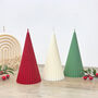 Colourful Christmas Tree Candle Colourful Festive Decor, thumbnail 4 of 10