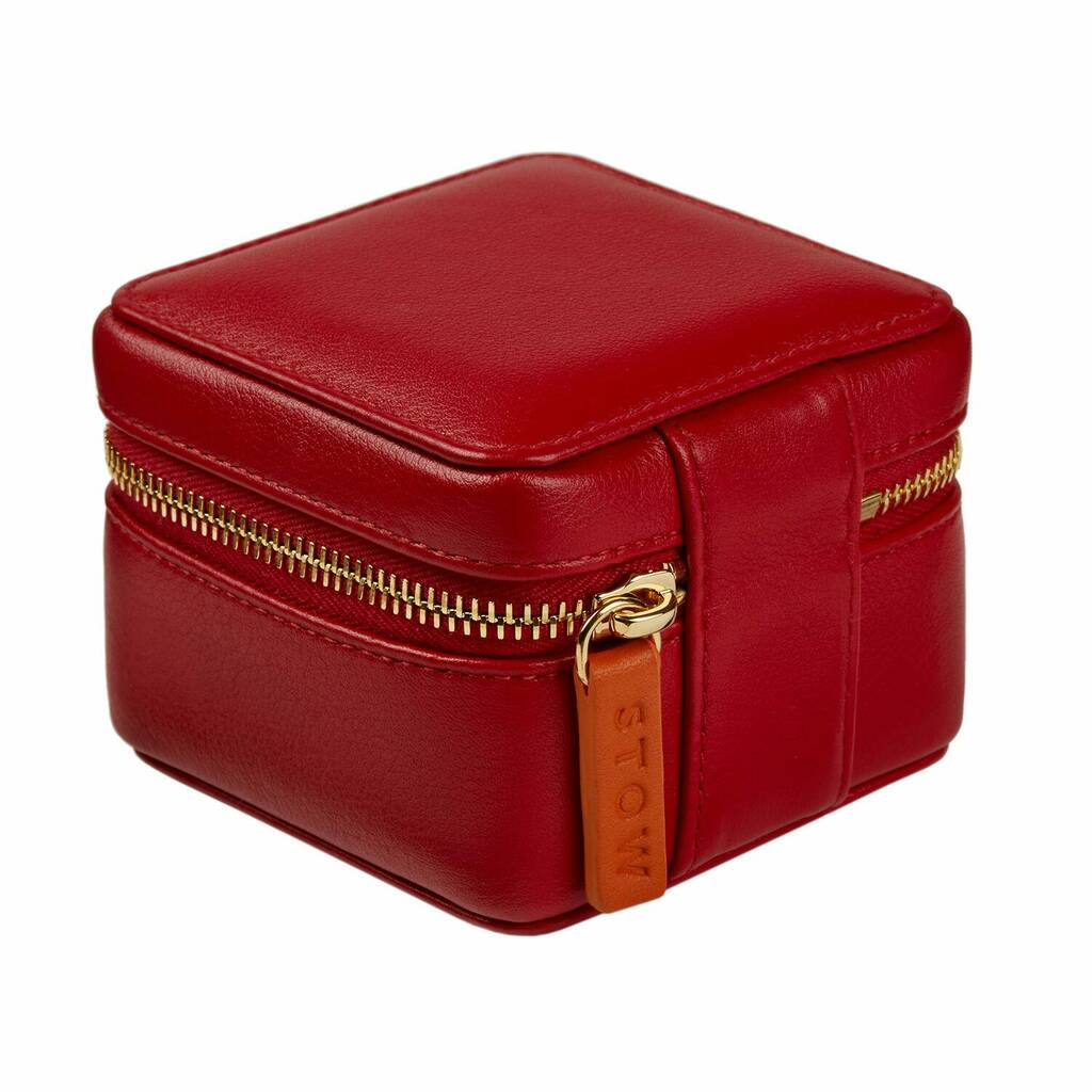 Personalised Luxury Leather Jewellery Box For Travel By Stow