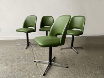 Set Of Four Mid Century 1960s Swivel Chairs, 4 of 12