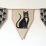 Cat Bunting. Handmade Cotton Garland, thumbnail 3 of 4