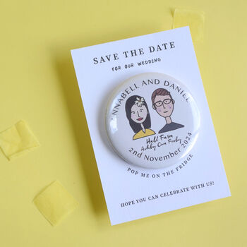 Couple Illustration Save The Date Magnet, 4 of 6