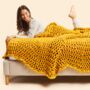 Hand Knit Weighted Throw Blanket, thumbnail 1 of 7