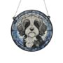 Cavapoo Black And White Stained Glass Effect Suncatcher, thumbnail 3 of 6
