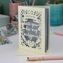Personalised Papercut Bridesmaid Card, thumbnail 7 of 7