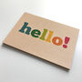 Set Of 12 Colourful Hello Postcard Notecards, thumbnail 4 of 4