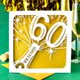 Champagne Bottle Personalised 60th Birthday Card, thumbnail 1 of 4