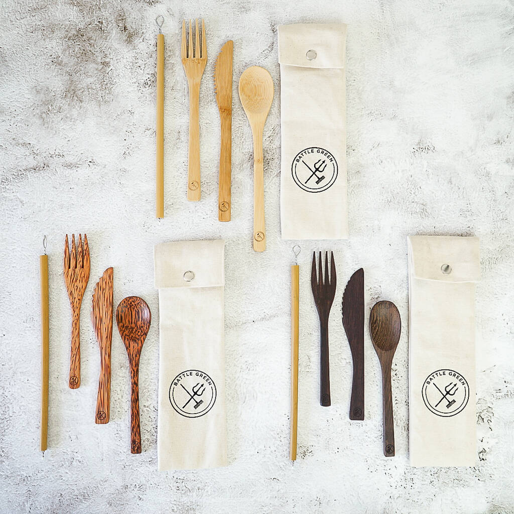 Reusable Wooden Cutlery Sets, 1 of 8