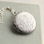 Silver Flower Locket Necklace, thumbnail 2 of 10