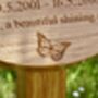 Engraved Oak Oval Shaped Memorial Plaque, thumbnail 2 of 3