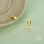 Sterling Silver 5mm Heart 16 G Flat Back Stud Earrings, thumbnail 2 of 11
