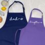 Dad And Daughter Heart Apron Set, thumbnail 1 of 9