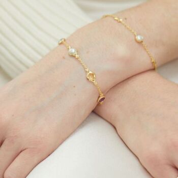 Palma Strength And Courage Gold Gemstone Bracelet, 4 of 4