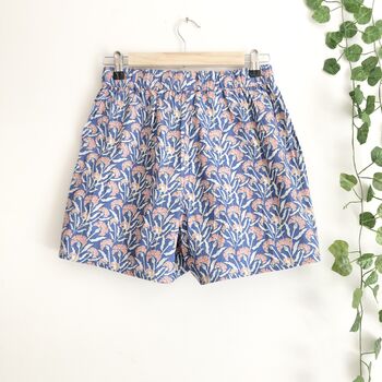 Floral Print 100% Cotton Pj Shorts, Pyjama Shorts, 4 of 5