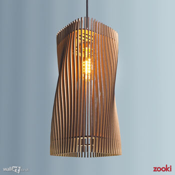 Zooki 28 'Cybele' Wooden Pendant Light, 3 of 9