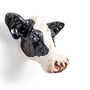 Hand Painted Ceramic Friesian Cow Head Wall Sconce Vase, thumbnail 3 of 4