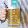 'Awesome Uncle' Beer Tankard Glass, thumbnail 1 of 4