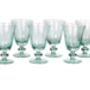 Set Of Six Ribbed Glasses In Clear Or Green, thumbnail 2 of 5