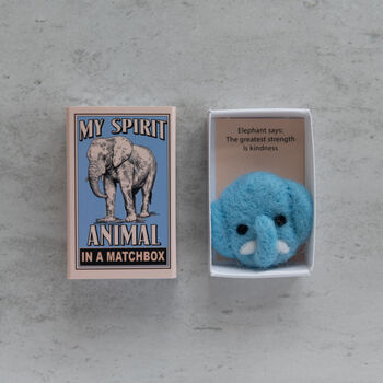 Wool Felt Elephant Gift In A Matchbox, 4 of 7