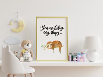 Inspirational Children's Sloth Print Collection, 6 of 8