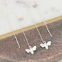 18ct Gold Plated Or Silver Pull Through Bee Earrings, thumbnail 2 of 8