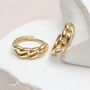 9ct Gold Plaited Huggie Hoop Earrings, thumbnail 2 of 4