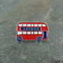 British London Red Double Decker Bus Lapel Pin Brooch, thumbnail 2 of 2