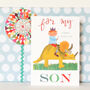 Dinosaur Son Greetings Card, thumbnail 4 of 5