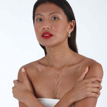 Petal Hoops Large In Gold Vermeil, 4 of 6