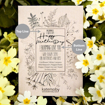 Mother's Day Gift Personalised Wildflower Seed Packet, 2 of 6