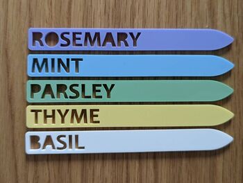 Personalized Plant Marker Garden Laser Acrylic Outdoor, 9 of 9