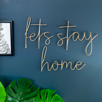 Lets Stay Home Wire Wall Words, 2 of 4