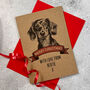 Personalised Dachshund Dog Portrait Christmas Card, thumbnail 2 of 2