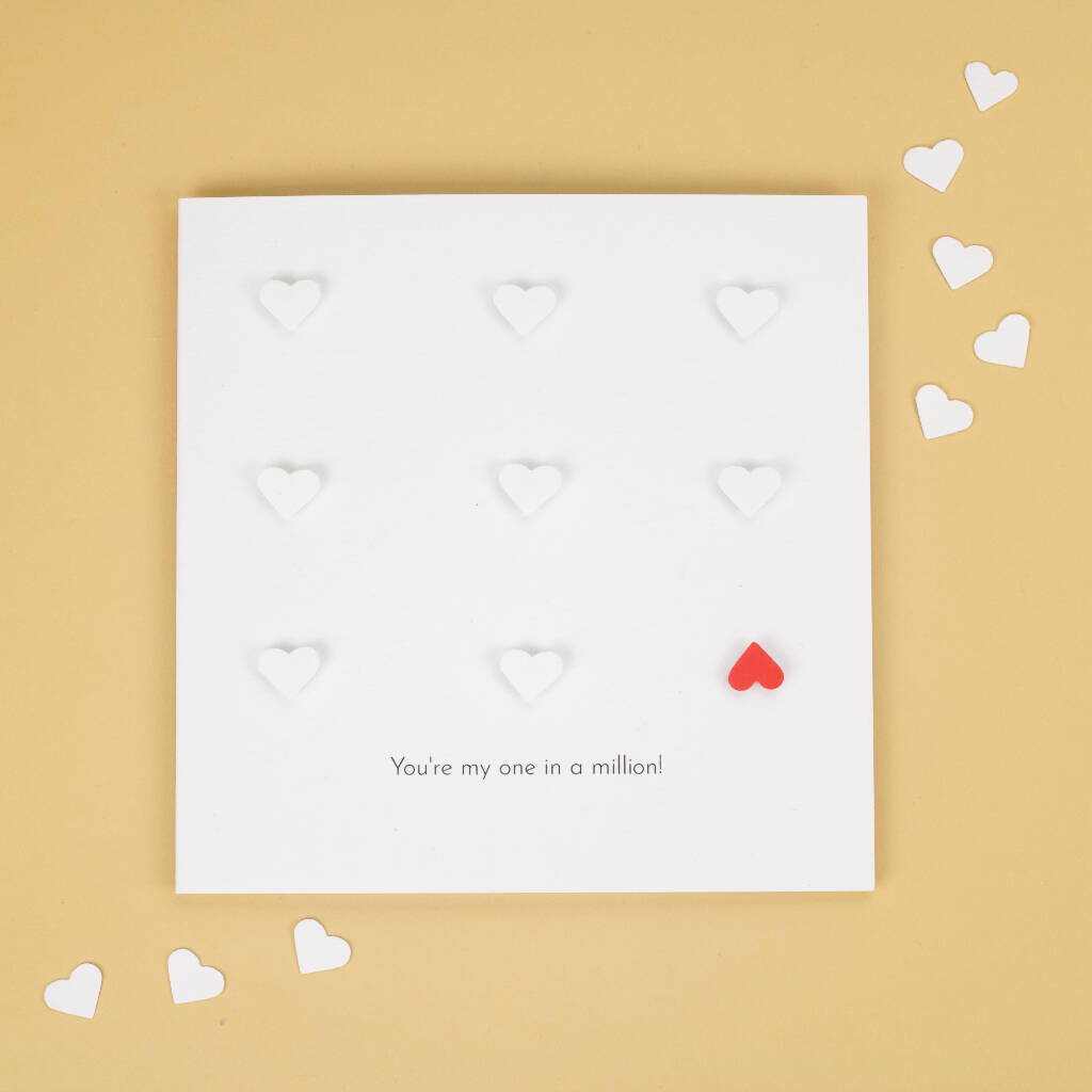 Handmade You're My One In A Million! Card White