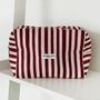 Towel Makeup Bag Blushberry Scallop Stripes, thumbnail 1 of 3