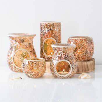 Glass Crackle Oil Burner And Wax Warmer, 3 of 4