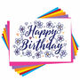 Floral Happy Birthday Greetings Card, thumbnail 4 of 4