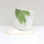 Tropical Palm Leaf Design Bone China Mug, thumbnail 1 of 10
