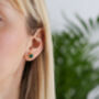 Birthday Gift For Her – Gold Vermeil Birthstone Crystal Stud Earrings, thumbnail 3 of 10
