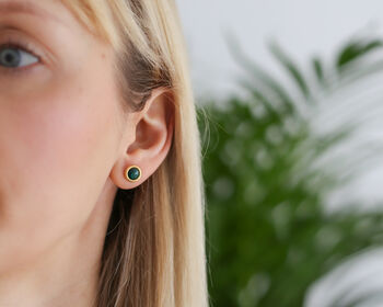 Birthday Gift For Her – Gold Vermeil Birthstone Crystal Stud Earrings, 3 of 10
